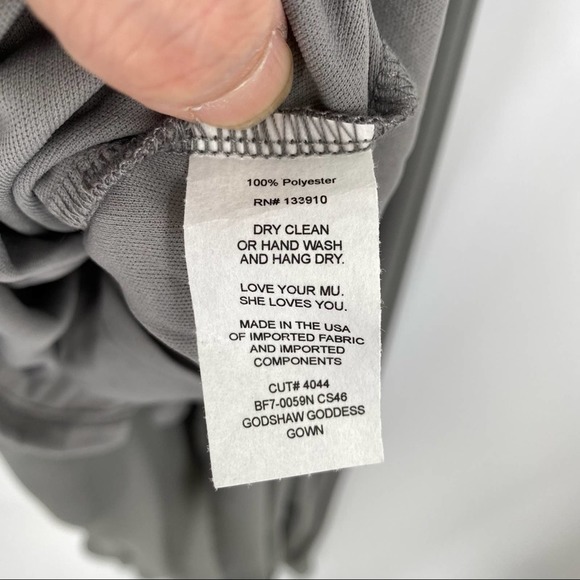 Show Me Your Mumu Womens Godshaw Goddess Gown Bridesmaid Grey Size Small Lace-Up - Picture 8 of 10